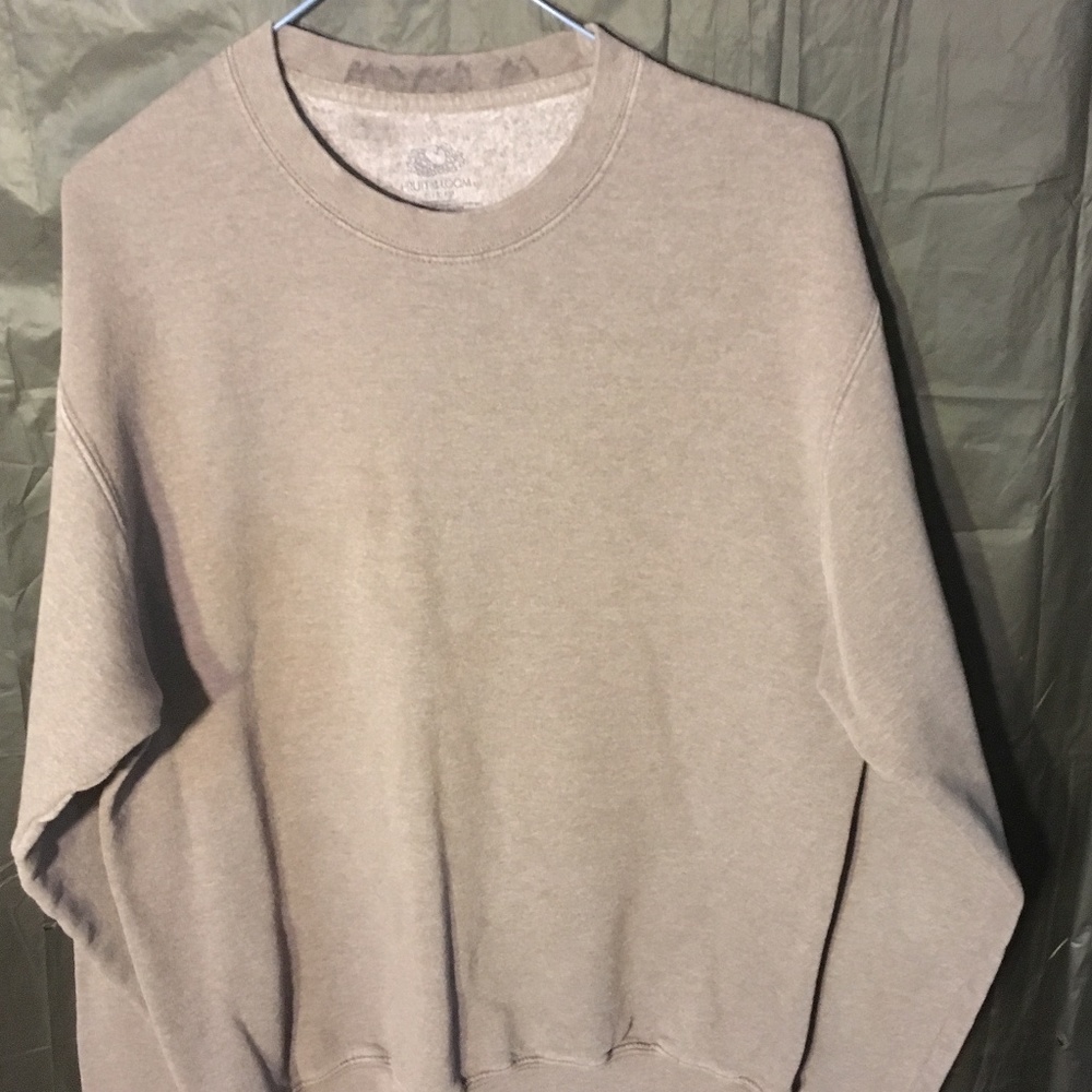 Gray Men's sweatshirt Fruit of the Loom Size M - Picture 3 of 4